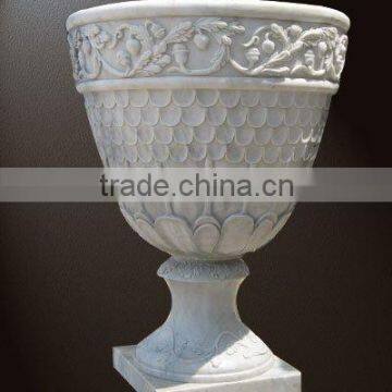 stone carving flowerpot HP023