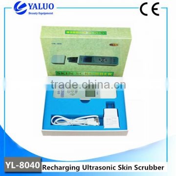 Easy Use Handled Recharging Ultrasonic Skin Scrubber for face lift