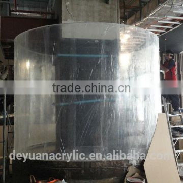 Custom size round acrylic tube/large diameter acrylic tube