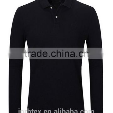 Custom mens long sleeve blank polo shirt