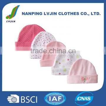 Baby Girls Newborn 5 Pack Cotton Hats