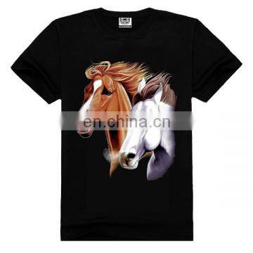 Horse print 100% cotton t-shirt,men's t shirt latest