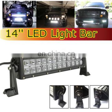 super bright led lighting bar for trucks 14" light bar with deutsh connector 72w spot flood combo beam