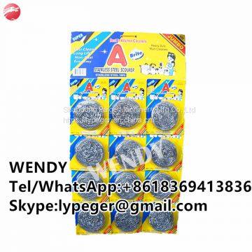 Customized logo galvanized metal scourer kitchen cleaning scrubber