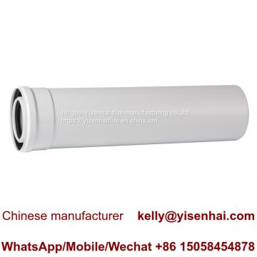 flue pipe of gas boiler  60mm 100mm  coaxial wall terminal  flue pipe length 100mm en14471