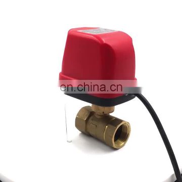 DN15 to DN50 Electric ball valve for HVAC FCU  flow control valve 3-way motorized 3 way motor brass valve