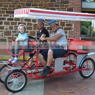 Amusement park renting quadricycle surrey bikes