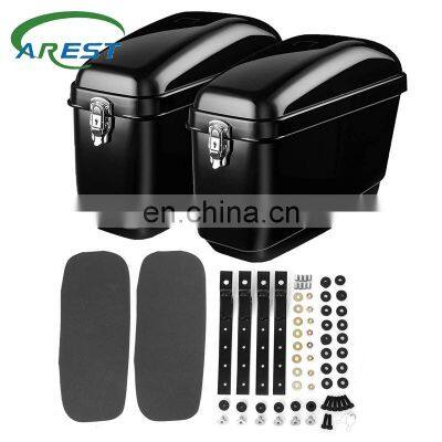 Pair Motorcycle Saddlebags 30L Side Luggage Tank Tool Storage Hard Case For Kawasaki/Honda/Suzuki/Yamaha