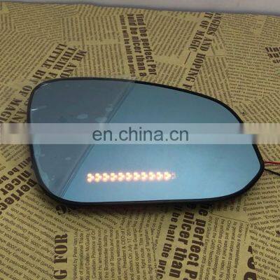 Panoramic rear view blue mirror glass Led turn signal Heating blind spot monitor for Skoda Rapid 2017,2pcs