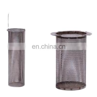 Cylinder Stainless Steel 304 Basket Strainer Filter