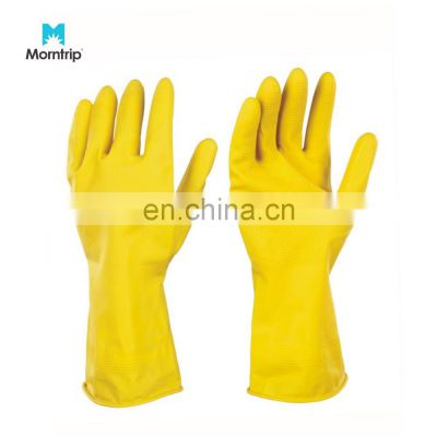 Heat Resistant Household Kitchen Wash Dishes Cleaning Gloves Waterproof Long Sleeve Rubber Latex Dish Washing Gloves