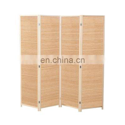 Minimalist folding movable event portable room screen wall divider carved wood partition for living room decorative