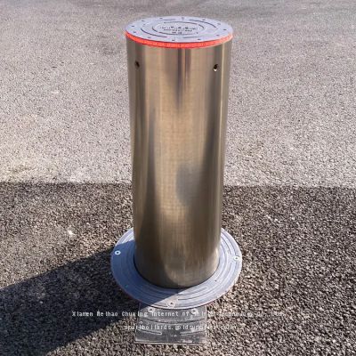 Factory Pavement Access Mall 304 Stainless Steel Metal Mechanism Barrier 6mm Thickness Protective Automatic Rising Bollards