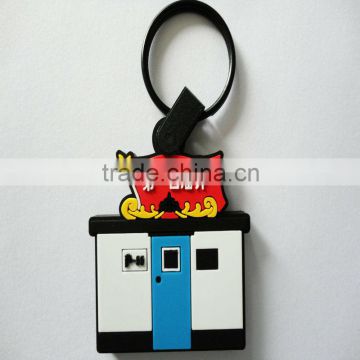 Soft rubber PVC cartoon keychain from factory, cartoon keyrings wholesale