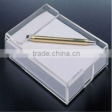 2013 hot new fantastic Acrylic notepaper holder with paper and ball pen