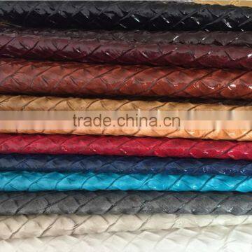 full grain pu leather embossing pattern synthetic leather for wholsale