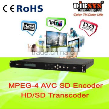 4 channels catv SD MPEG-4/ H.264 AVC ip encoder
