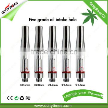 Ocitytimes Brand New pure cbd oil C5 glass chrome atomizer Lowest Price cbd tank cartridge