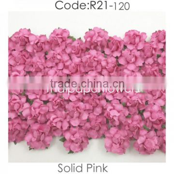 Pink Handmade Mulberry Paper Flower, Wedding Party, Scrap-booking Crafts, Wholesale 21/120