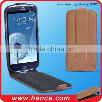 newest version flip real leather case for galaxy i9300