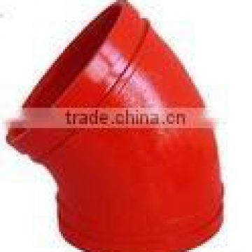FM UL pipe line system grooved pipe fitting elbow