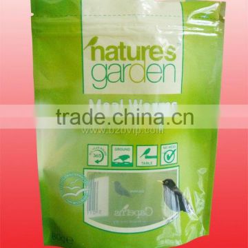 Hot sell plastic stand up zipper bags for food