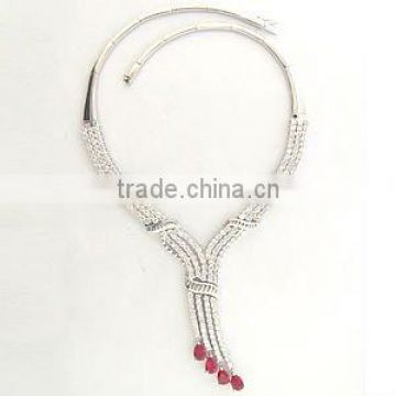 925 sliver ruby personalised necklaces