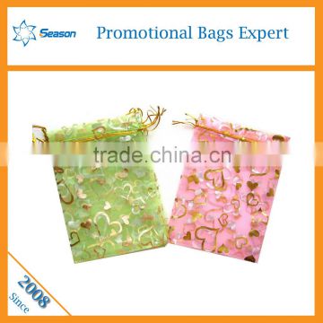 Custom printed organza bag drawstring mesh bag cheap mesh bags
