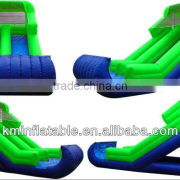 green blue inflatable water slide