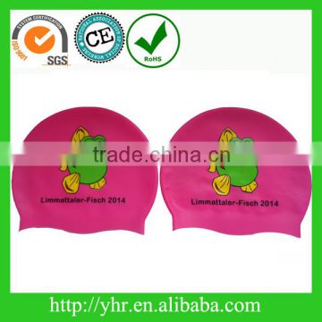 silicone swimming cap with carton printing