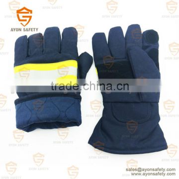 Fireman protective firefighting gloves With elastic cord on the wrist-Ayonsafety