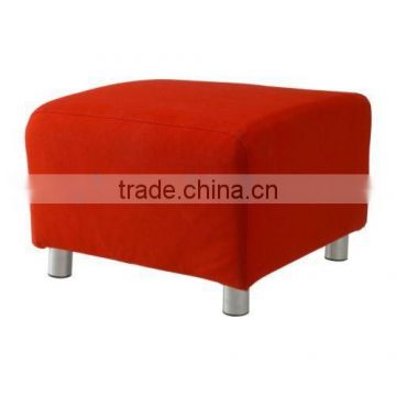 red fabric square chair