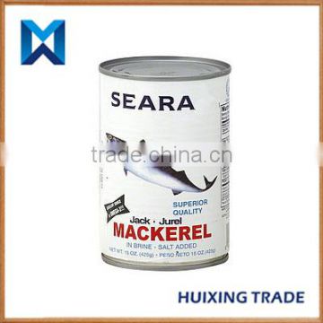 425g high quality canned mackerel in brine