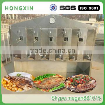 New design stainless steel smokeless fish barbecue machine,automatic smokeless charcoal fish grill machine