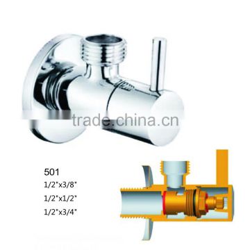 Hot Sale Quick-Turn On Brass Angle Valve With Zinc Handle