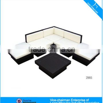Modern garden furniture Black rattan sofa set