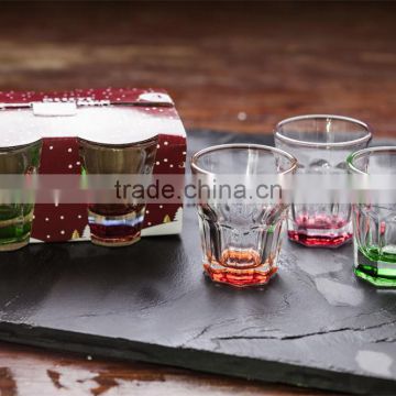45ml spray color glass shot glass cup