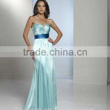 light blue sleeveless full length mother of the bride satin suits
