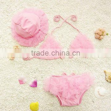 Fashion Three-piece Cute Lace Baby Bikini