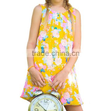 Fancy Chiffon Floral Print Summer Dress for Girls