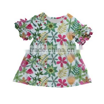 Hot popular kids girls new brand name casual cotton baby girl frock designs dress