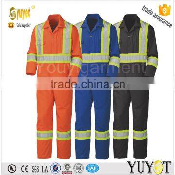 3m reflective tape flame retardant nomex safety coverall with ykk brass zipper