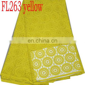 african french lace with sequins(FL263 yellow )