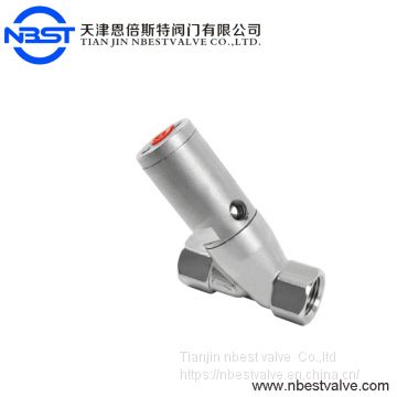 Pneumatic Mechanical Valves 45 Degree Stainless Steel Angle Seat Valve