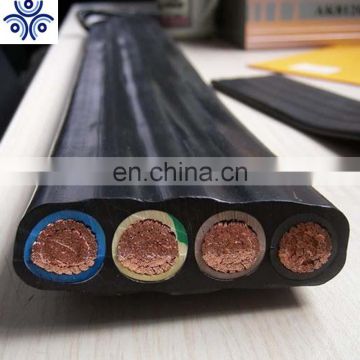 The high quality 300/500V rubber insulated and sheathed Elevator Used Flexible Flat Cable