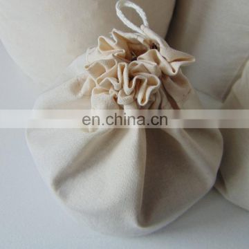natural unbleached cotton fabric storage reusable grocery favor drawstring bag