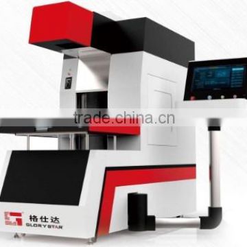Dongguan Glorystar laser marking and engraving machine GLD-350W work onJeans,footware, garment with CE SGS