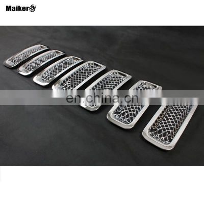 2011 Car mesh grille for Jeep Patriot auto grille ABS chrome offroad grille trims for Jeep auto parts