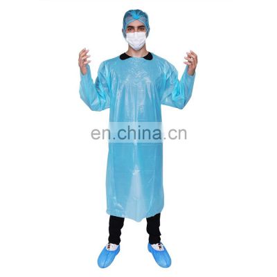 Isolation Kitchen Dustproof Clean Protective Disposable CPE Apron Plastic Gown