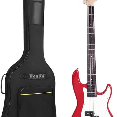 Bass Guitar Bag 7mm Padding Waterproof Electric Bass Case(Black)
